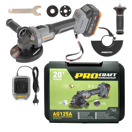 Aku brúska uhlová Procraft Industrial AG125A