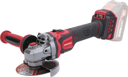 Brúska Worcraft CAG-S20LiBE-125, 125 mm, uhlová, s reguláciou otáčok, 20V Li-ion, bezuhlíková
