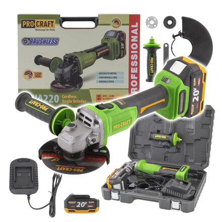 Aku uhlová brúska Procraft PWA220