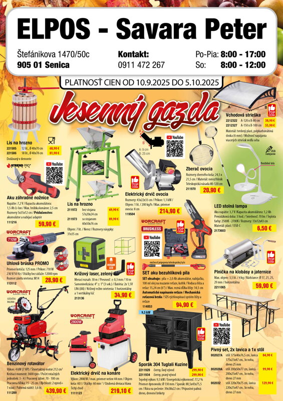 AKCIA JESENÝ GAZDA