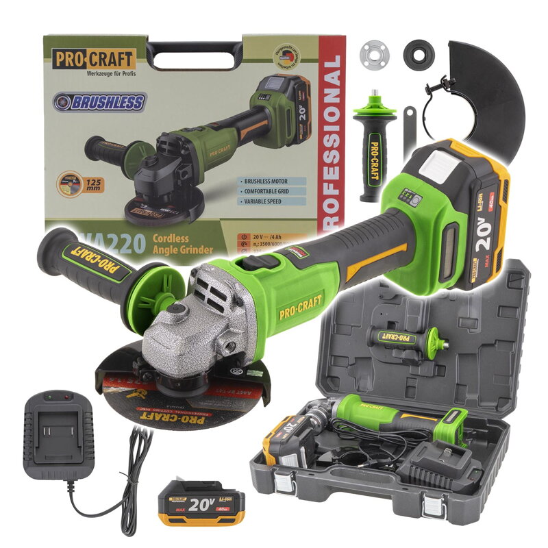 Aku uhlová brúska Procraft PWA220