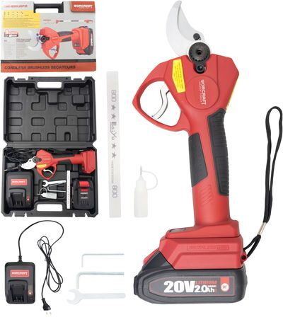 Nožnice Worcraft CSC-S20LiBP ShareSYS, 20V Li-Ion, záhradné, akumulátorové, na konáre, cut.30 mm, 1x 2.0 Ah akumulátor, 1x nabíjačka