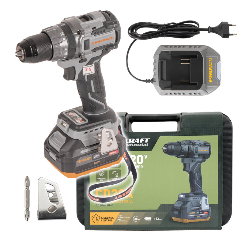 Akumulátorový vŕtací skrutkovač Procraft Industrial CD20A